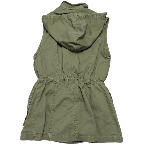 Love Tree Women's Army Green Hooded Utility Vest - Picture 4 of 7
